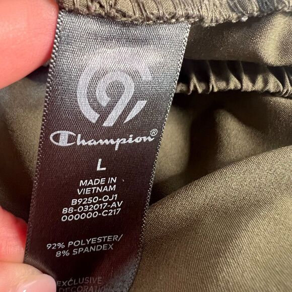 Champion C9 Cropped Drawstring Pants Womens Large Olive Green Athletic Workout - Picture 4 of 5